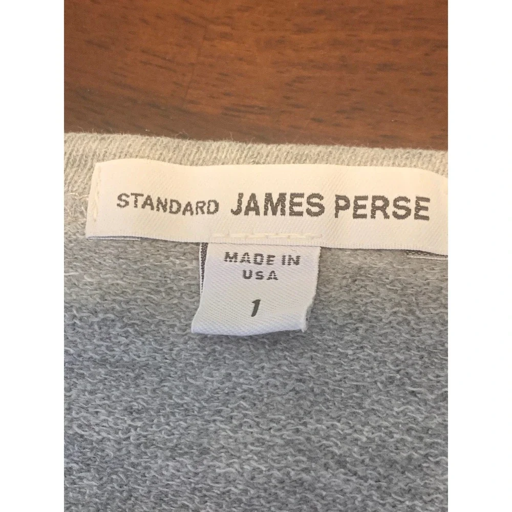 Standard James Perse Heather Grey Cotton‎  Knit Long Sleeve  Top Size 1